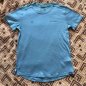Patagonia Capilene Cool Merino Short Sleeve Women’s Shirt Blue Small